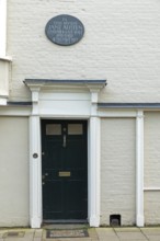 Entrance door, house where Jane Austen died in 1817, Winchester, Hampshire, England, United