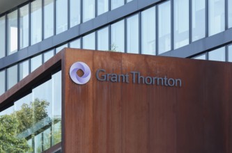 Grant Thornton AG, logo at the Düsseldorf branch, auditing company, management consultancy, North