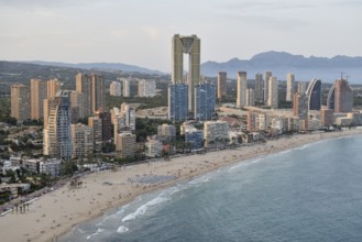 Skyline of Benidorm with the high-rise Intempo, with 192 metres the highest residential building in