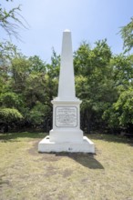 Caption Cook Monument at the end of Ka'Awaloa, Captain Cook Monument Trail, Kealakekua, Caption