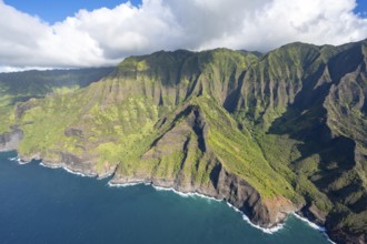 Aerial view Napali Coast, Kauai, Hawaii, USA, North America