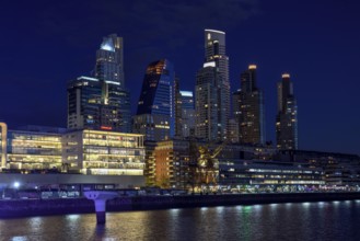 View of Puerto Madero with the Alvear Tower, with 235 meters the highest building in Argentina,