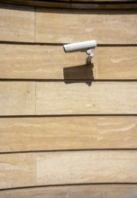 Surveillance camera on a house wall, Potsdam, Brandenburg, Germany, Europe