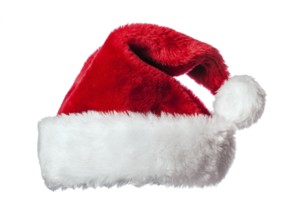 Santa Claus hat isolated on white background