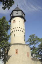 Historic Galluswarte watchtower, tower, Gallus, Main, Frankfurt, Hesse, Germany, Europe