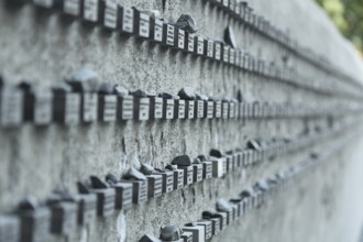 Memorial Monument at Neuer Börneplatz Wall at the Jewish Cemetery, Jewish, Memorial, Holocaust,