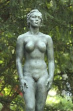 Sculpture Ring of Statues by Georg Kolbe 1954, woman, nude, figure, Rothschildpark, Westend, Main,