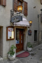 Tavern, Taverna al Canevon in the old town of Grado, Grado Island, Friuli Venezia Giulia Region,