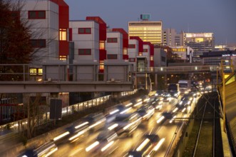 Motorway A40, Ruhrschnellweg, in Essen, route through the city centre, is affected by a possible