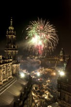 Fireworks for the Dresden City Festival