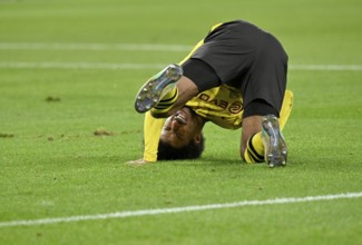 Karim Adeyemi Borussia Dortmund BVB (27) on the ground, curious, DFB Cup, MHPArena, MHP Arena