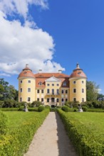 (Copyright © Sylvio Dittrich +49 1772156417) The Baroque Milkel Castle complex is located on the