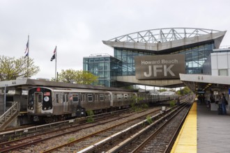 Howard Beach JFK Subway Station Metro underground station on the A Line in New York, USA, North