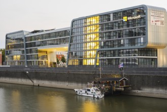 Microsoft building, RheinauArtOffice, Rheinauhafen, Cologne, North Rhine-Westphalia, Germany,