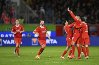 Goal celebration Tim Kleindienst 1. FC Heidenheim 1846 FCH (10) l, Voith-Arena, Heidenheim,