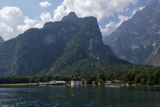 Königssee, Wallfahtskirche St. Bartholomä, Schönau, Königssee, Berchtesgaden National Park,