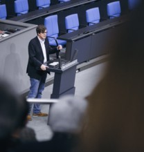 Lukas Koehler, FDP, aufgenommen im Rahmen einer Rede zur Halbzeit der Wahlperiode im Deutschen