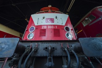 Saxon Railway Museum Chemnitz, diesel locomotive motifs BR 119