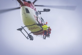 Winch rescue training of the rescue helicopter, Christoph 62, on the occasion of the 50th