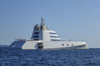 Yacht Motor yacht A built in 2008 at shipyard Blohm Voss GmbH, length 119 metres, Majorca, Spain,