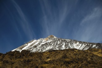 Feather clouds, Pico del Teide, 3718m, Parque Nacional de las Cañadas del Teide, Teide National