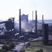 DEU, Germany: The historical slides from the times 80-90s, Duisburg. Industry. Thyssen-Krupp. 80s