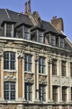 Decorated façades of historical houses at the quarter Vieux-Lille, Lille, France, Europe