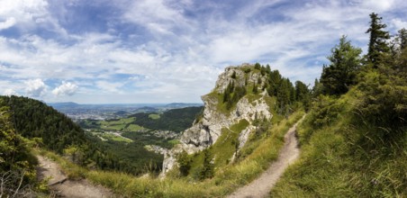 Hiking trail to the summit of the Nockstein, Osterhorn Group, Flachgau, Land Salzburg, Austria,