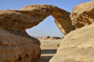 The Arch, also known as Rainbow Rock, near AlUla, Medina Province, Saudi Arabia, Arabian Peninsula,