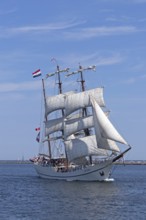 Sailing ship, Unterwarnow, Hanse Sail, Warnemünde, Rostock, Mecklenburg-Western Pomerania, Germany,