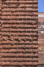 Detail of the masonry of the Congress Hall in the inner courtyard, unfinished National Socialist