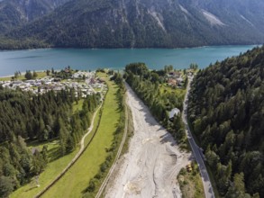 Dry riverbed, Torsäulenbach, Reutte, Ammergau Alps, Tyrol Austria, Plansee, Tyrol, Austria, Europe