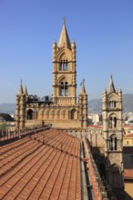 City of Palermo, on the roof of the Cathedral Maria Santissima Assunta, UNESCO World Heritage Site,