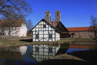 Buildings in the Henneberg Open-Air Museum in Kloster Veßra, Hildburghausen County, Thuringia,