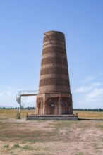 Burana Tower, remains of Karakhanid Minaret, histroic ancient city of Balasagun on the Silk Road,