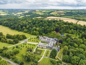 Lanhydrock House and Garden from a drone, Bodmin, Cornwall, England, UK