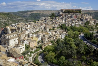 View from Ragusa Superiore to Ragusa Ibla, historical district of Ragusa, province Ragusa, Sicily,