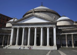 Basilica di San Francesco di Paola in Piazza del Plebiscito, Naples, Campania, Italy, Europe