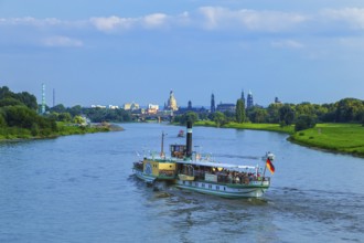 Steamship on the Elbe in Dresden