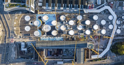 Construction site main station, Stuttgart 21, aerial view, Stuttgart, Baden-Württemberg, Germany,