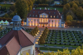 Autumnal evening mood at the Wackerbarth Castle Winery