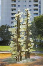 Glass fountain in front of the former Robotron building