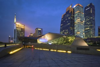 GUANGZHOU, CHINA, APRIL 27, 2018: Guangzhou Opera House designed by famous Iraqi architect