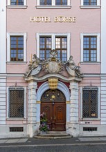 Portal of Hotel Börse, Untermarkt, Görlitz, Germany, Europe