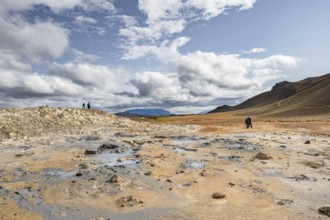 Hot springs, geothermal area Hverarönd, also Hverir or Namaskard, Northern Iceland, Iceland, Europe