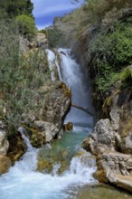 Fuentes del Algar or Fonts de lAlgar, waterfalls, near Bolulla, Costa Blanca, province of Alicante,