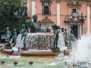 Turia Fountain, Virgin Square, Valencia, Spain, Europe