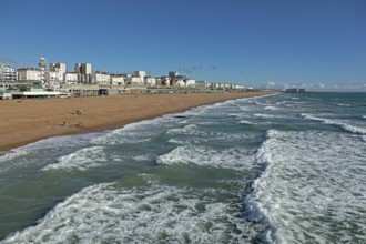 Seafront, Sea, Beach, Brighton, East Sussex, England, United Kingdom, Europe