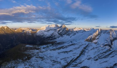 Aerial view over the mountains of Val Pontirone in the canton of Ticino, Switzerland, Europe