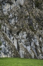 Geological rock formation, Jura, near Brienz, Canton Bern, Bernese Oberland, Switzerland, Europe